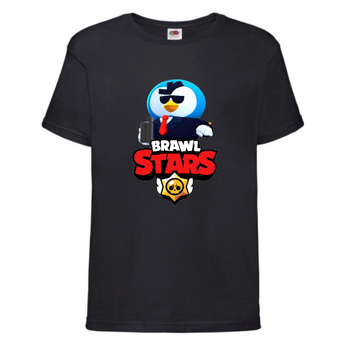 

Футболка детская Brawl Stars Mr. P Agent (Бравл Старс Мистер П Агент) черная 164 см