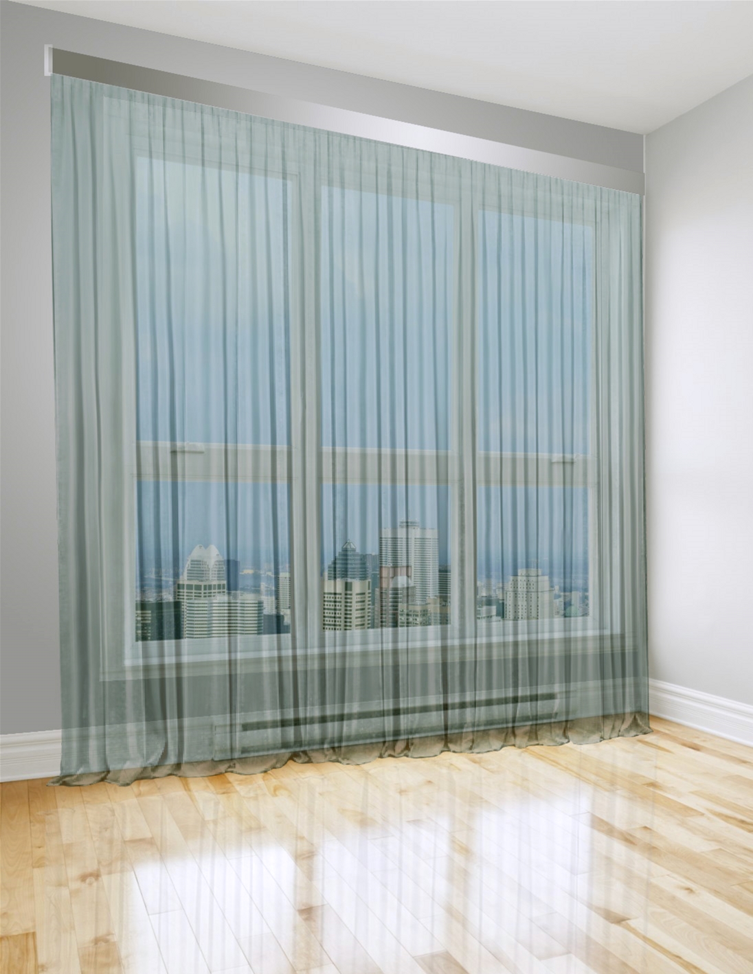 

Тюль Di&Di Батист прозрачный 400х240 Зелено-голубой