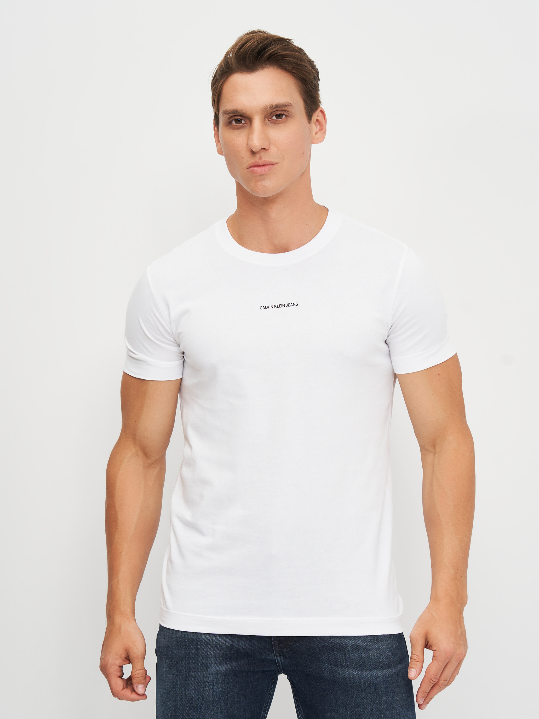 

Футболка Calvin Klein Jeans Micro Branding Essential Ss Te J30J318067-YAF M Ck White