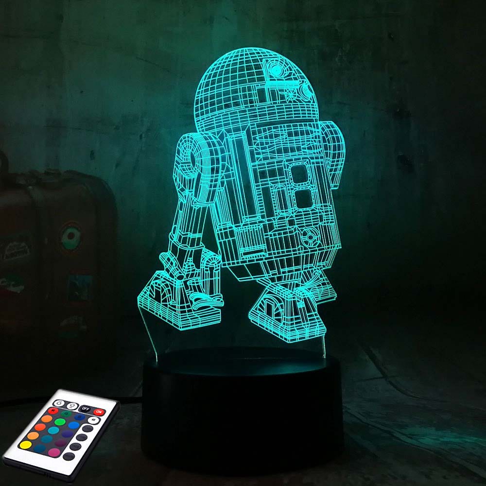 

3D светильник с пультом и аккумулятором 3D Lamp R2D2 (LP-2944)