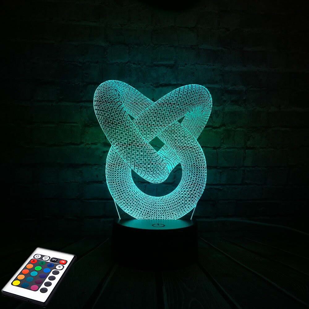 

3D светильник с пультом и аккумулятором 3D Lamp Абстракция Узлы (LP-2976)