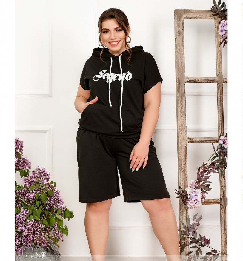 

Спортивний костюм Minova 1014 - Чорний, Спортивний костюм Minova 1014 64-66 Чорний