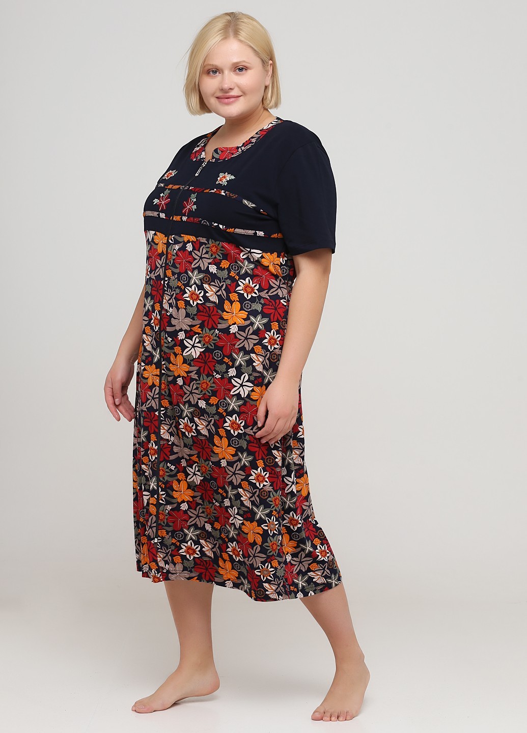 

Халат Wild Love  темно-синий 82491, Халат Wild Love 5XL темно-синий 82491