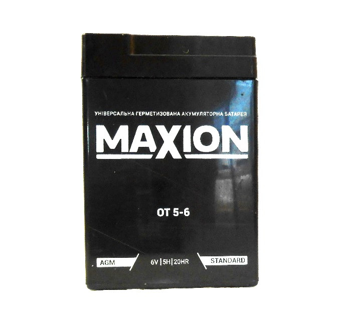 

Лодочной акумулятор MAXION 6V 5Ah