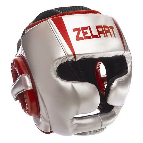 

Шлем боксерский с полной защитой BO-1328 Zelart XL Серебряно-красный (37363085)