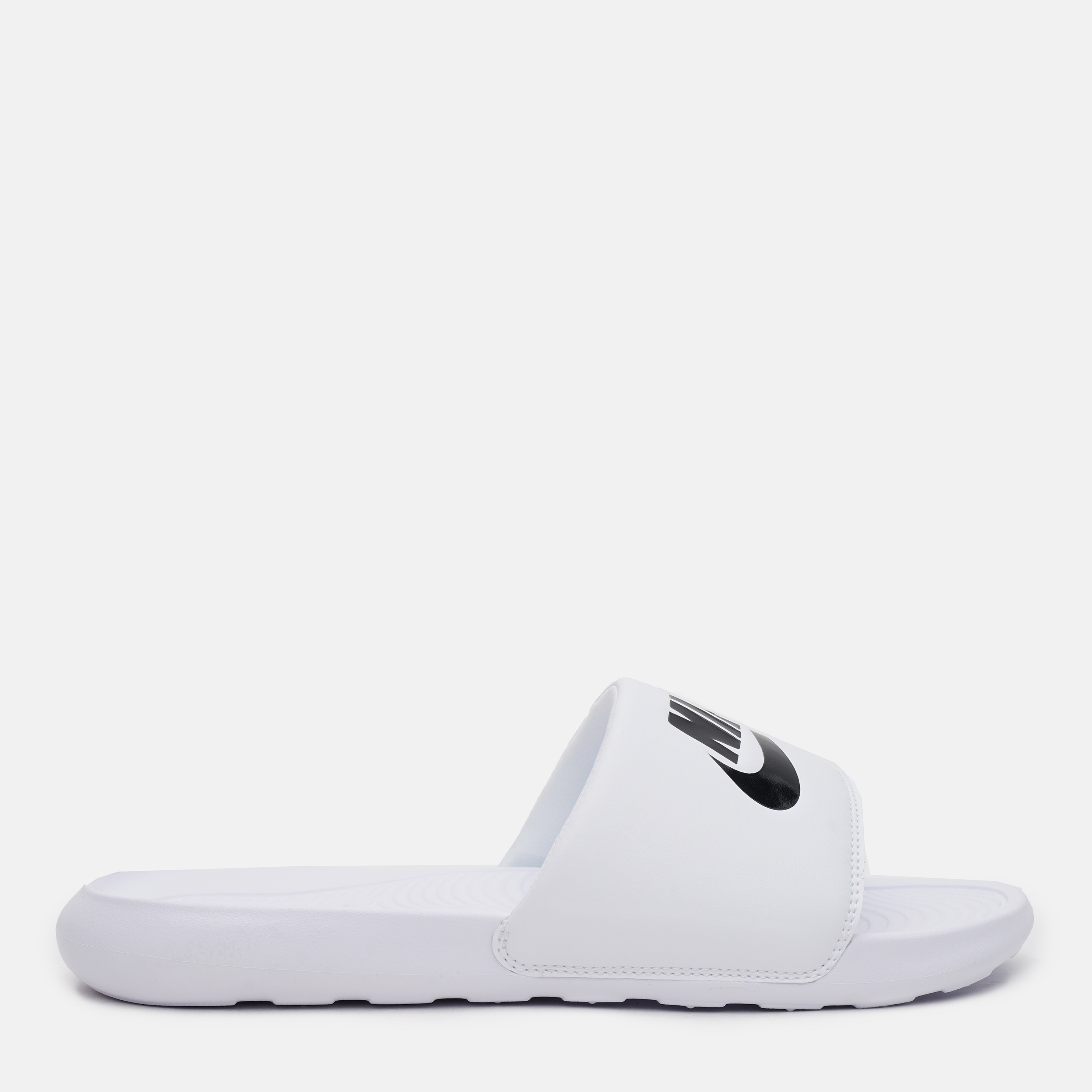 Акція на Чоловічі шльопанці для пляжу Nike Victori One Slide CN9675-100 47.5 (13US) 31 см Білі від Rozetka