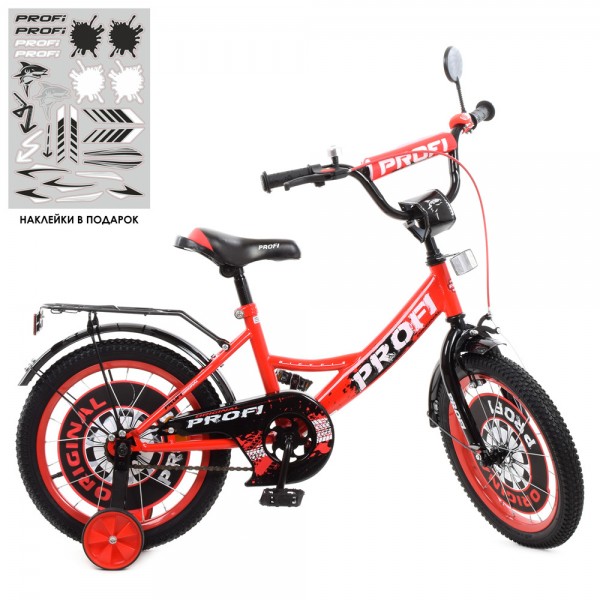 

Велосипед PROF1 16д. Y1646-1 Original boy, красно-черный (BAM003827)