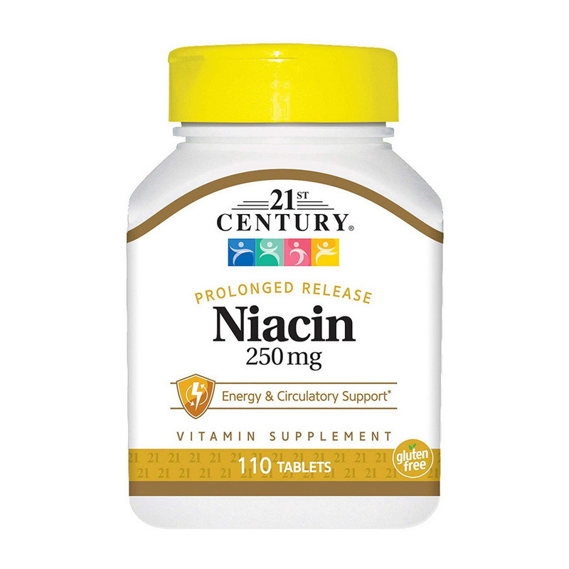 

Ниацин никотиновая кислота 21st Century Niacin 250 mg 110 tabs / таблеток