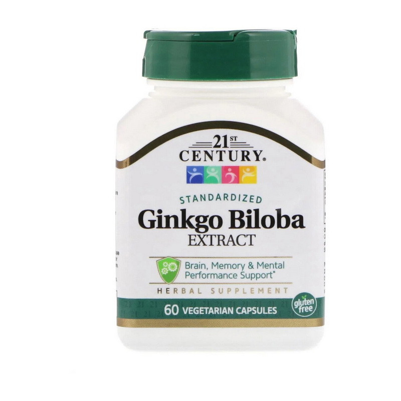 

Экстракт листьев Гинко Билоба 21st Century Ginkgo Biloba 60 veg caps / вег капсул