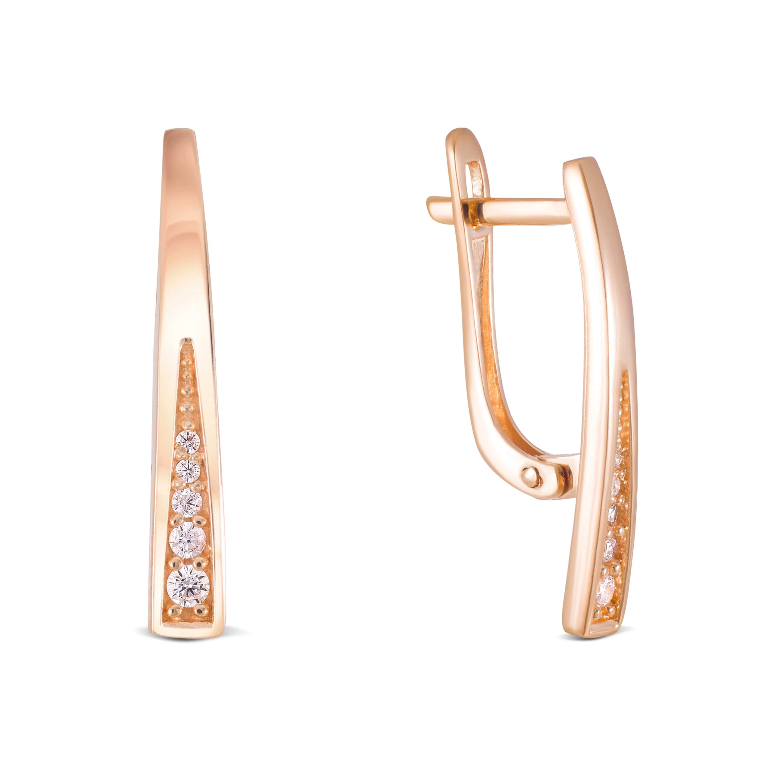 

Серьги из красного золота с фианитами КАМЕЯ 28200911.173.2107975101