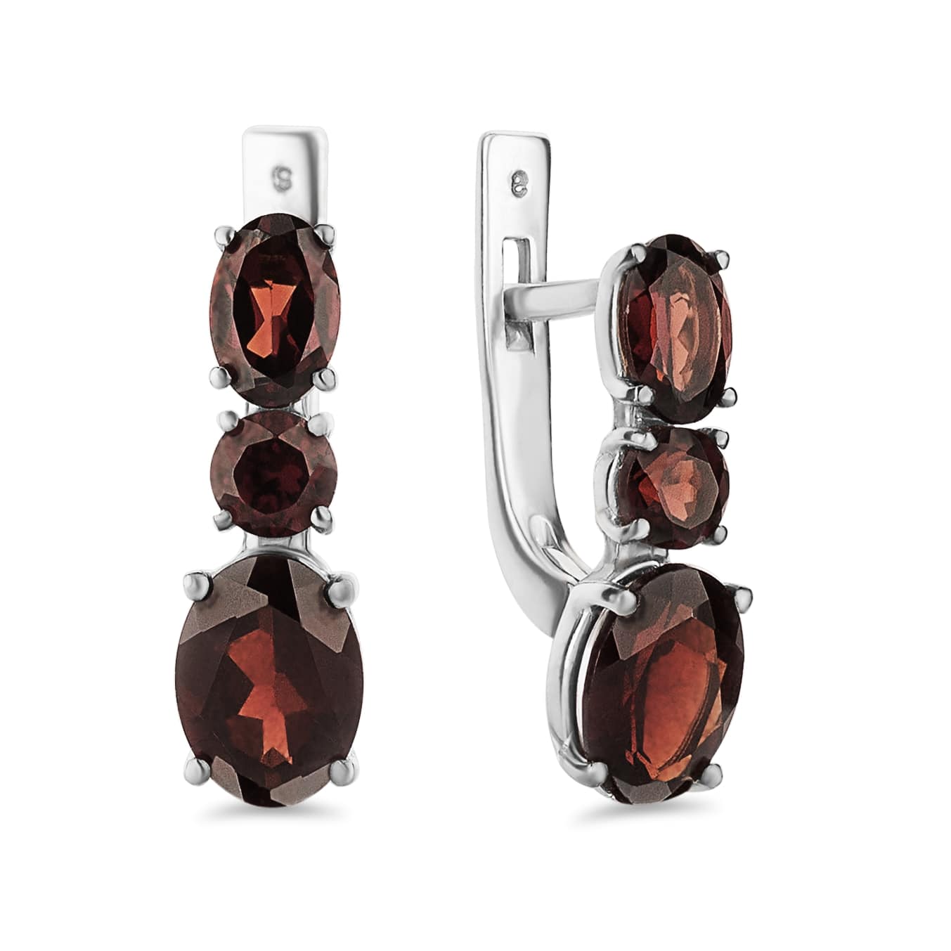 

Серебряные серьги с гранатом КАМЕЯ 21300822.258.29789r-GARN