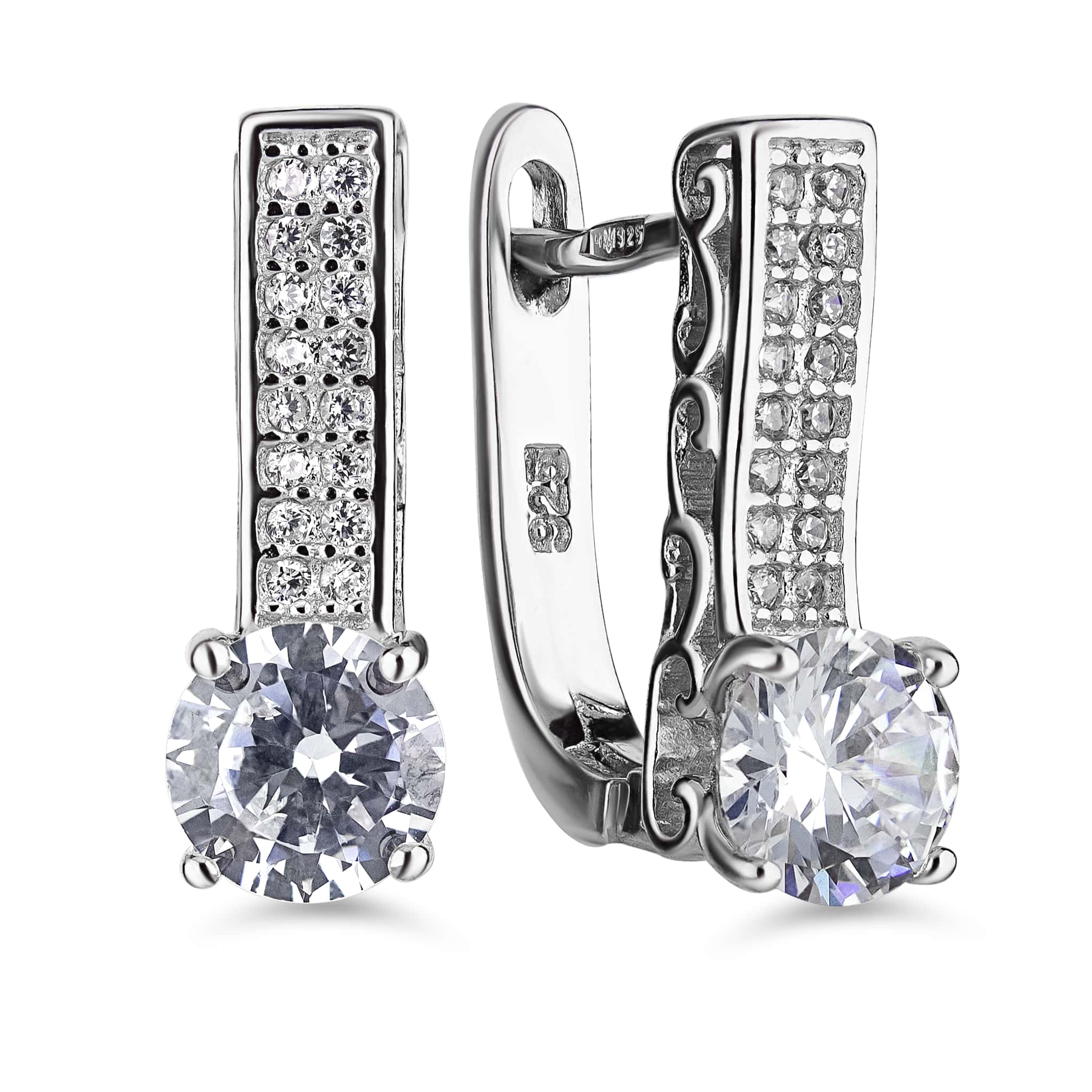 

Серебряные серьги классика КАМЕЯ 28200822.146.003374s