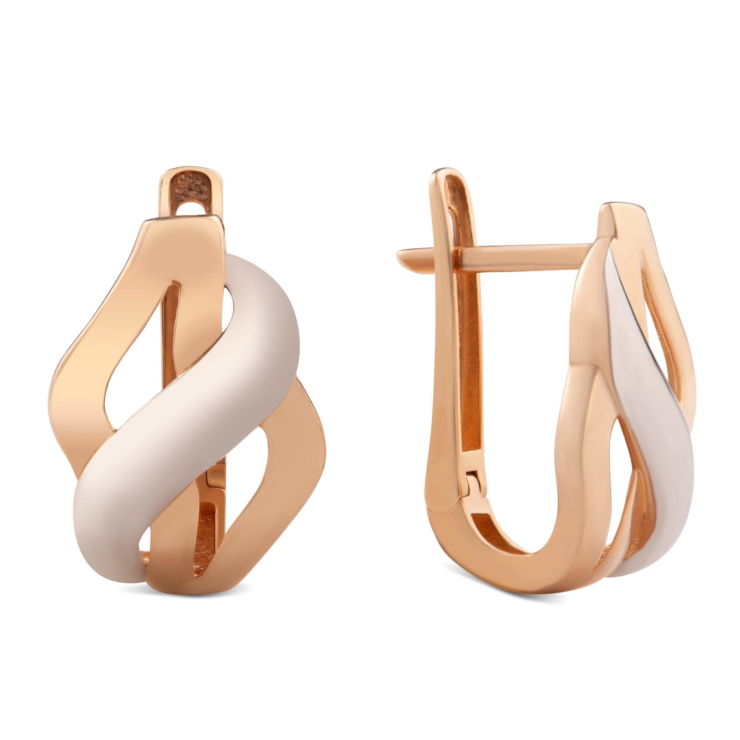 

Серьги из комбинированного золота без камней КАМЕЯ 29900811.232.000879s
