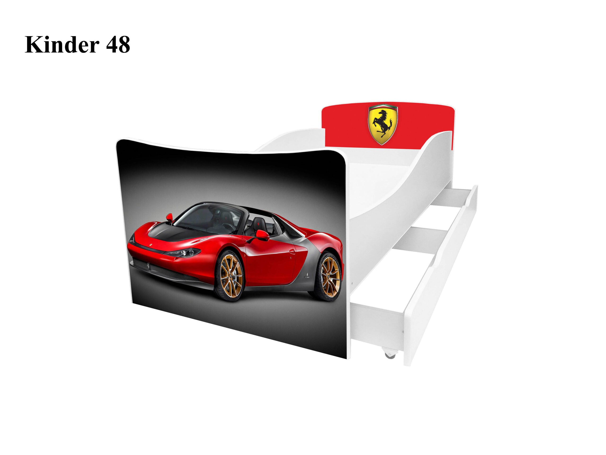 

Кровать Viorina Deko Киндер №48 с выдвижным ящиком 155х70 Белый