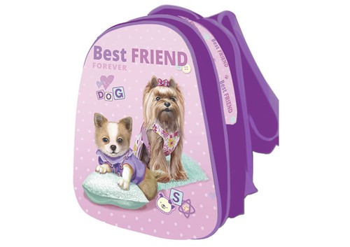 

Рюкзак школьный каркасный для девочки Kidis Best friends 39х30х18 см арт.13750