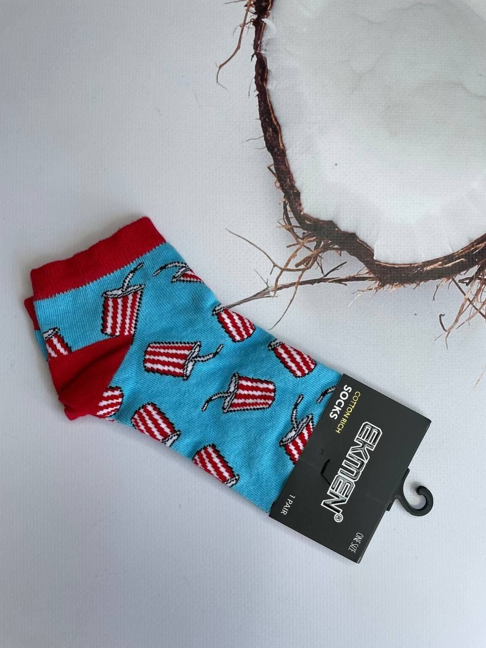 

Женские носки Ekmen Кола 36-40р. Голубой с красным