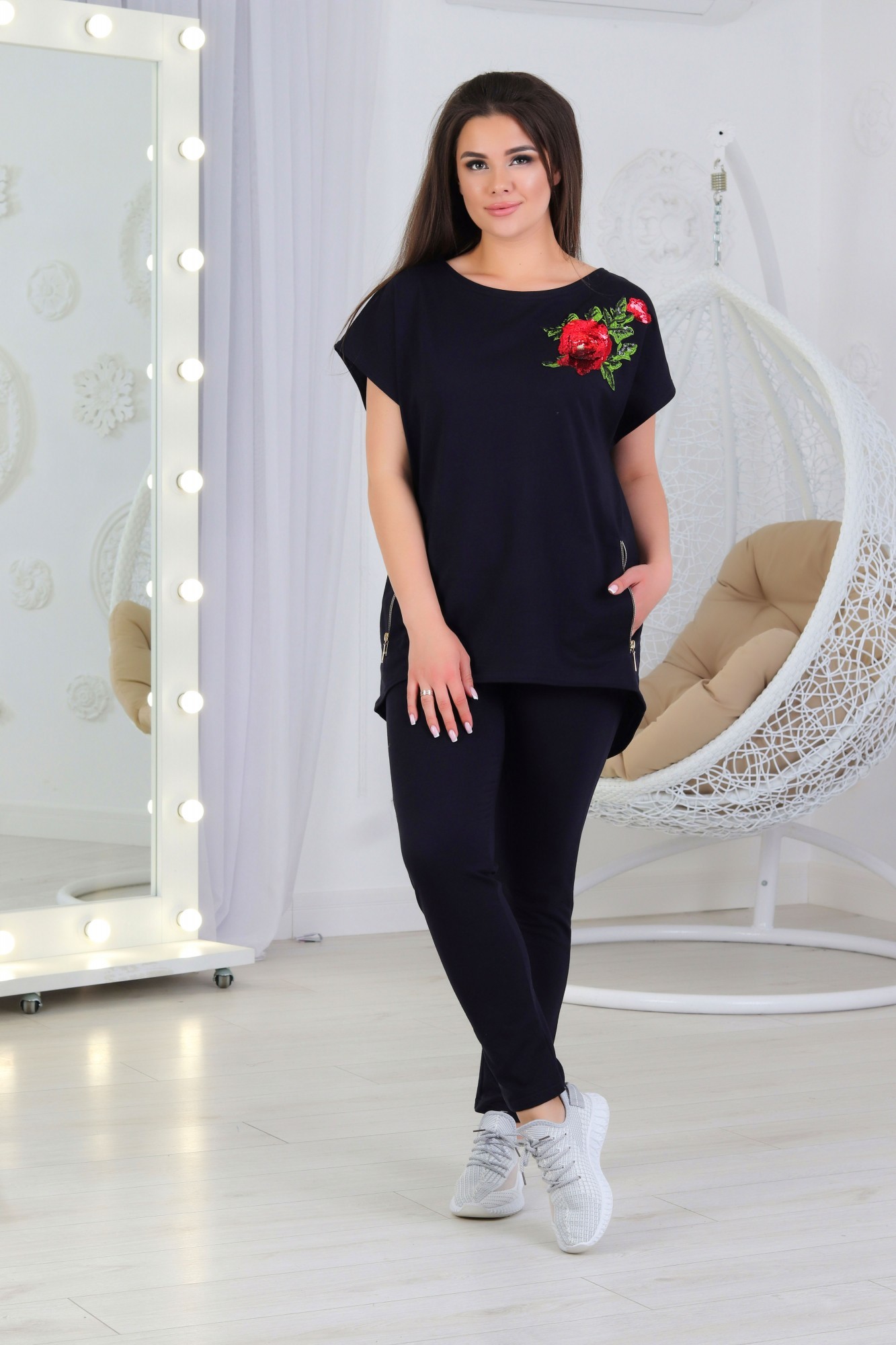 

Костюмчик повседневный трикотажный спортивного стиля Slazer  Черный (803/1, Костюмчик повседневный трикотажный спортивного стиля Slazer 52 Черный (803/1)