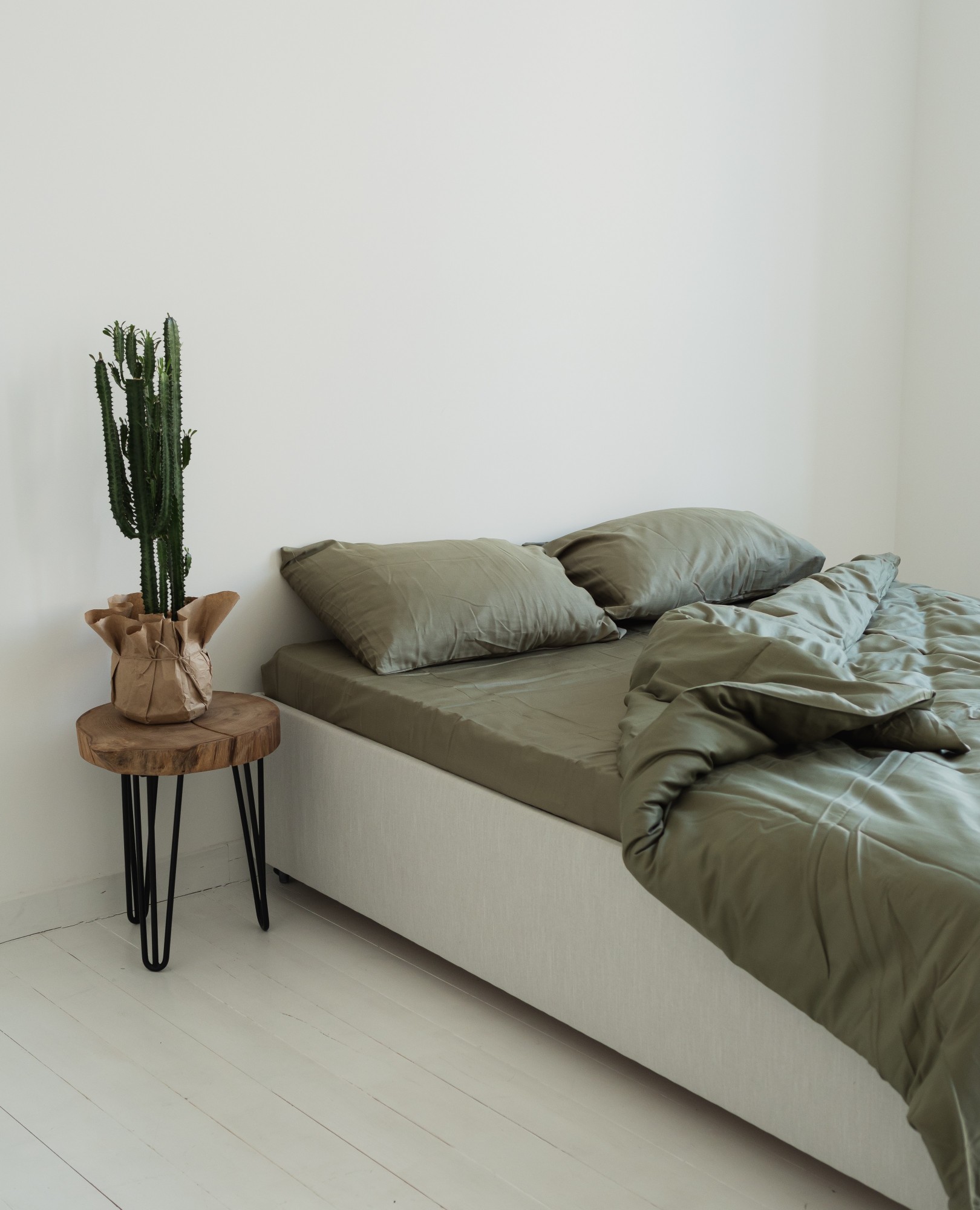 

Комплект постельного белья G.sleep Oliva сатин 200*220 см оливковый