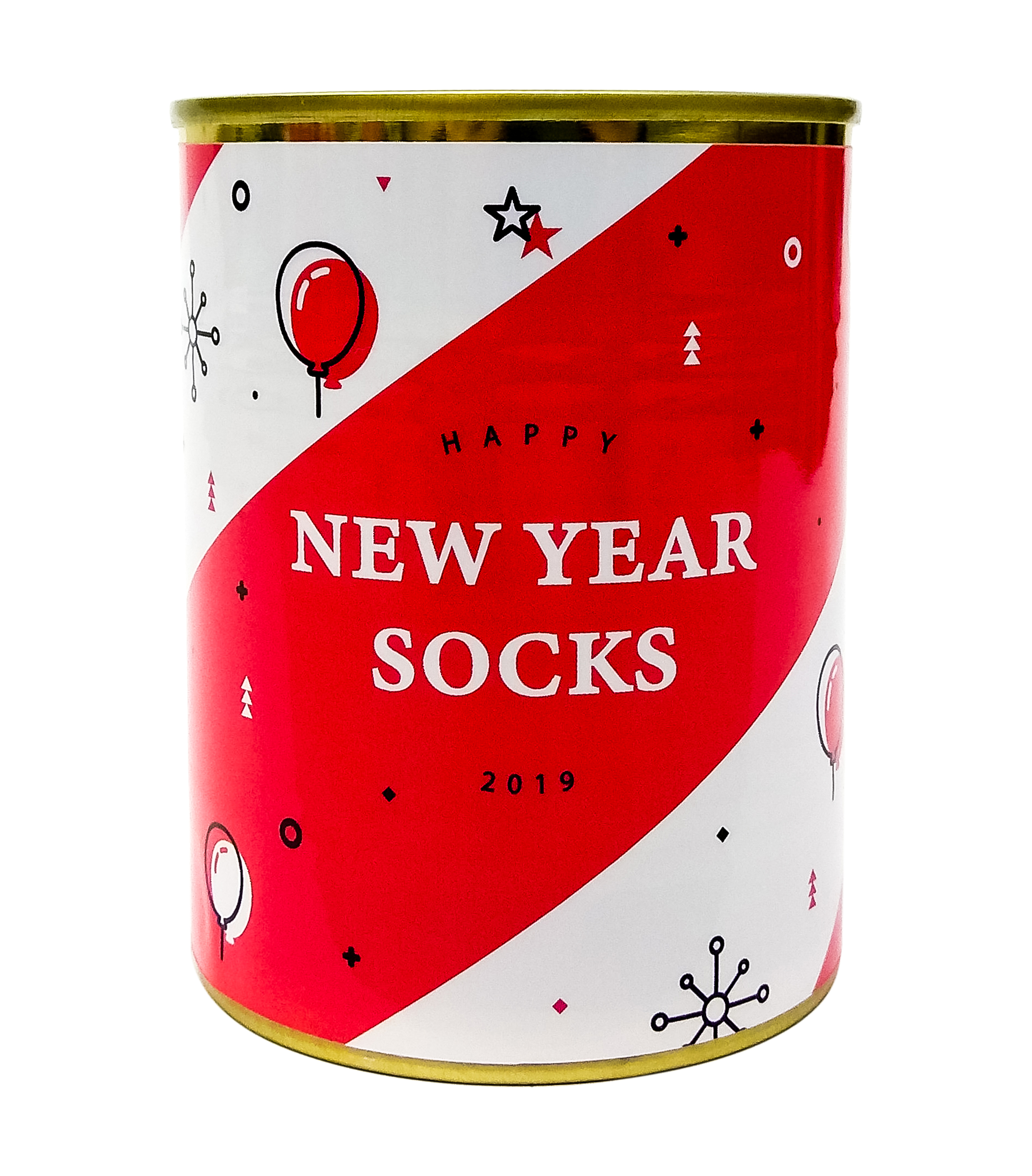 

Консерва-носок PAPAdesign New Year socks красные