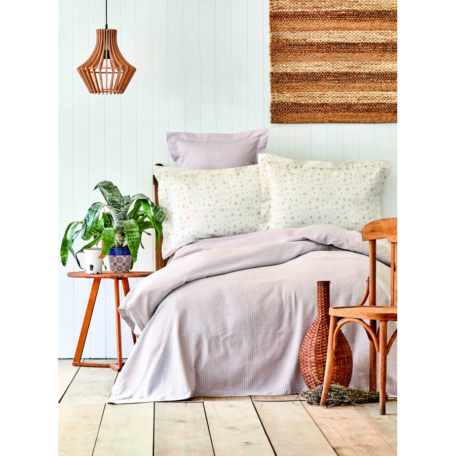 

Постельное белье Karaca Home Foist lila 2020 2 лиловый pike jacquard 200*220 евро (svt-2000022245890)