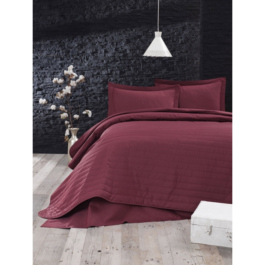 

Покрывало стеганое Eponj Home Monart bordo бордо 220*240 (svt-2000022233880)