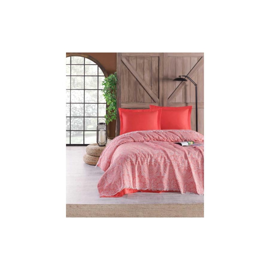 

Покрывало Eponj Home Naturel Porto coral коралловый 240*260 (svt-2000022250801)