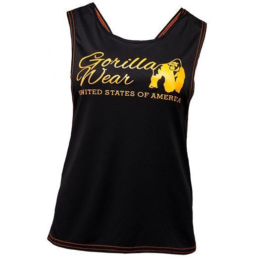 

Майка женская Odessa Cross Back Gorilla Wear M Черно-оранжевый