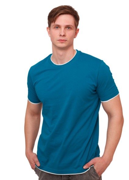 

Футболка мужская BREEZY M Бирюзовый LS1081в