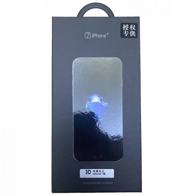 

Защитное стекло TOTU 3D iPhone 7 Plus/8 Plus Black ( силиконовые края )