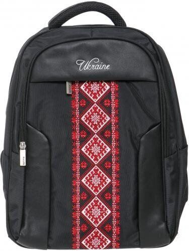 

Рюкзак OPTIMA деловой Vyshyvanka Red Черный с красным (О97361)