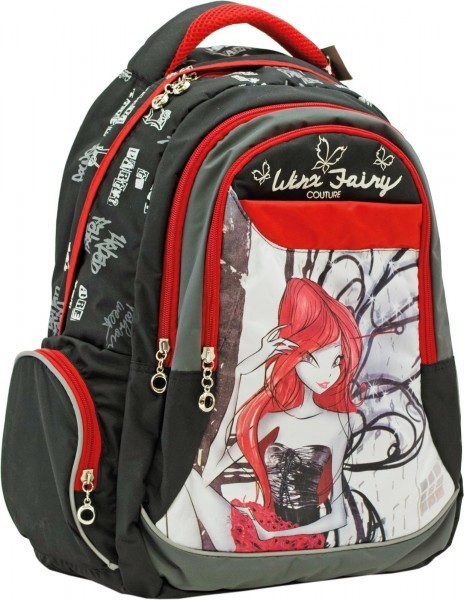 

Рюкзак 1Вересня Winx Couture Черный с красным (552302)