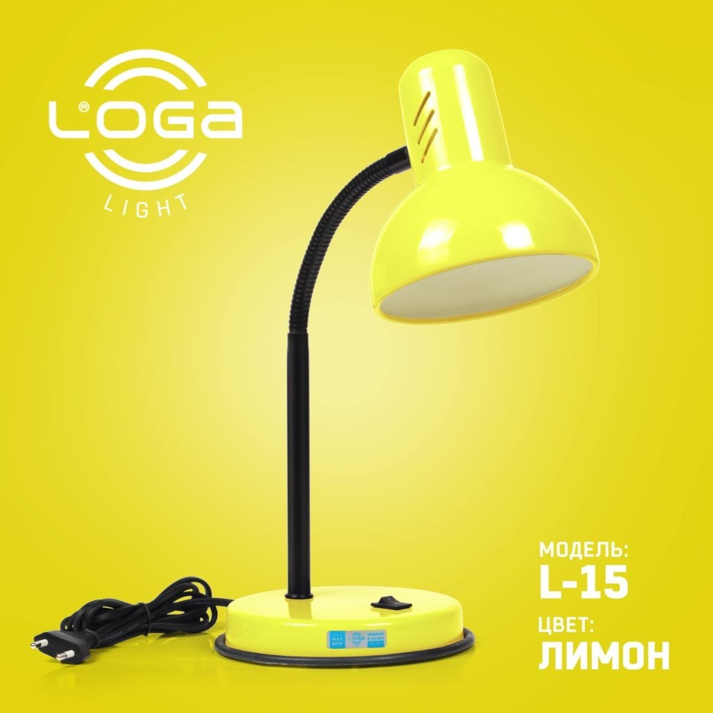 

Лампа настольная LOGA Е-27 Лимон L-15