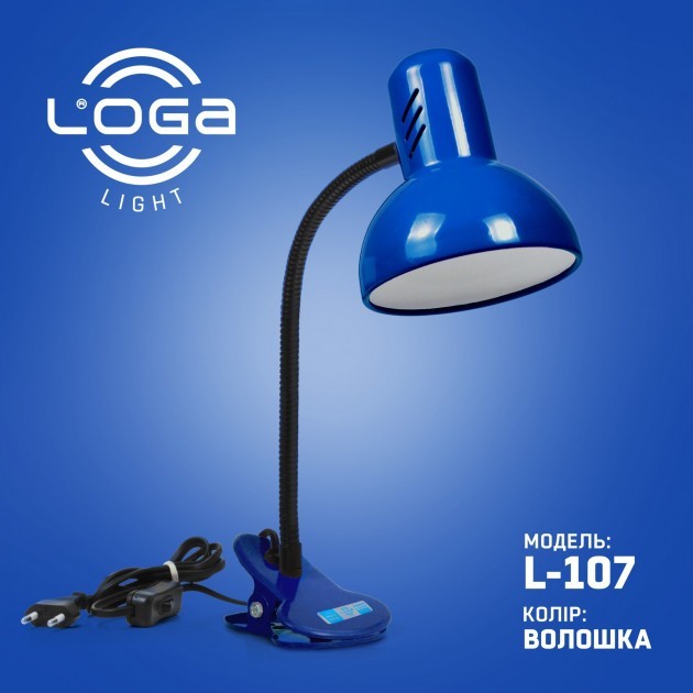 

Лампа-прищепка LOGA 60 Вт Е27 Василёк L-107