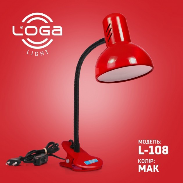 

Лампа-прищепка LOGA 60 Вт Е27 Мак L-108