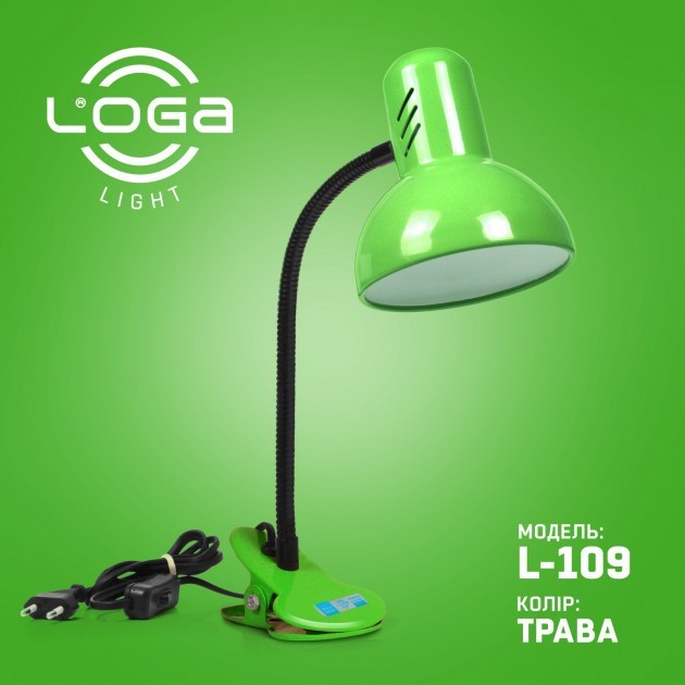 

Лампа-прищепка LOGA 60 Вт Е27 Трава L-109