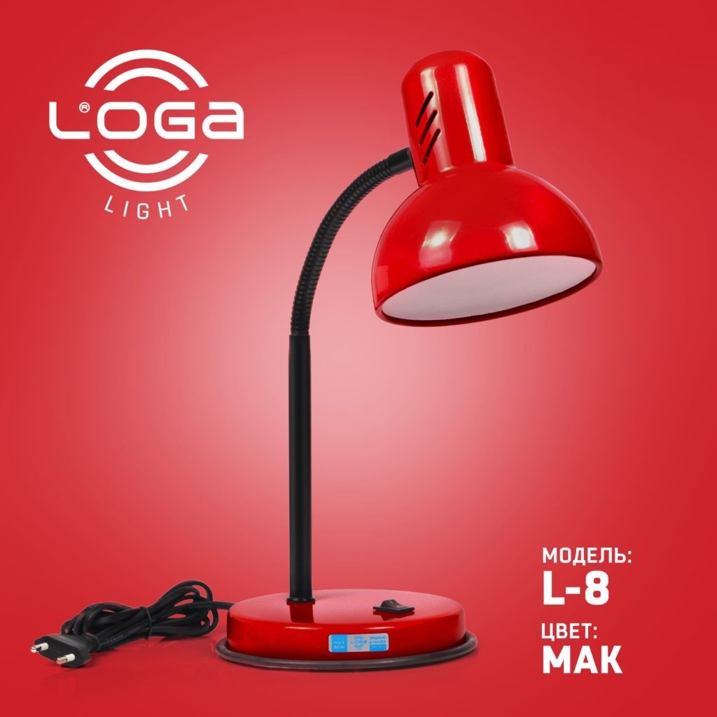 

Лампа настольная LOGA Е-27 Мак L-08
