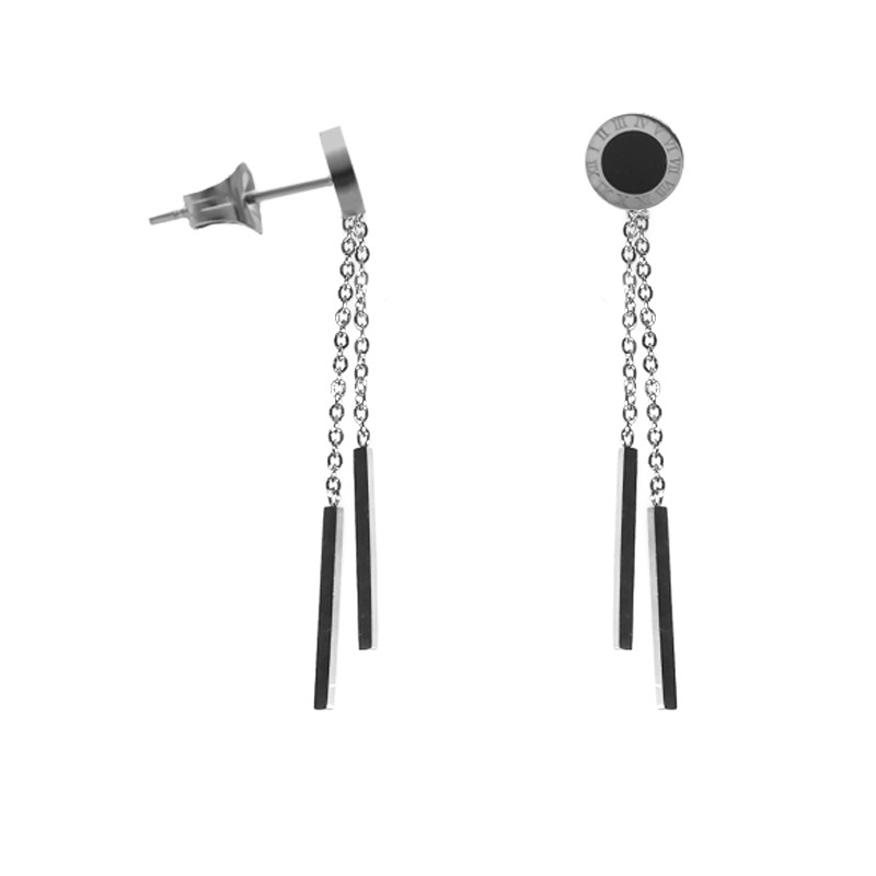 

Steel Story Серьги из медицинской стали 316L с позолотой, CZ-1151