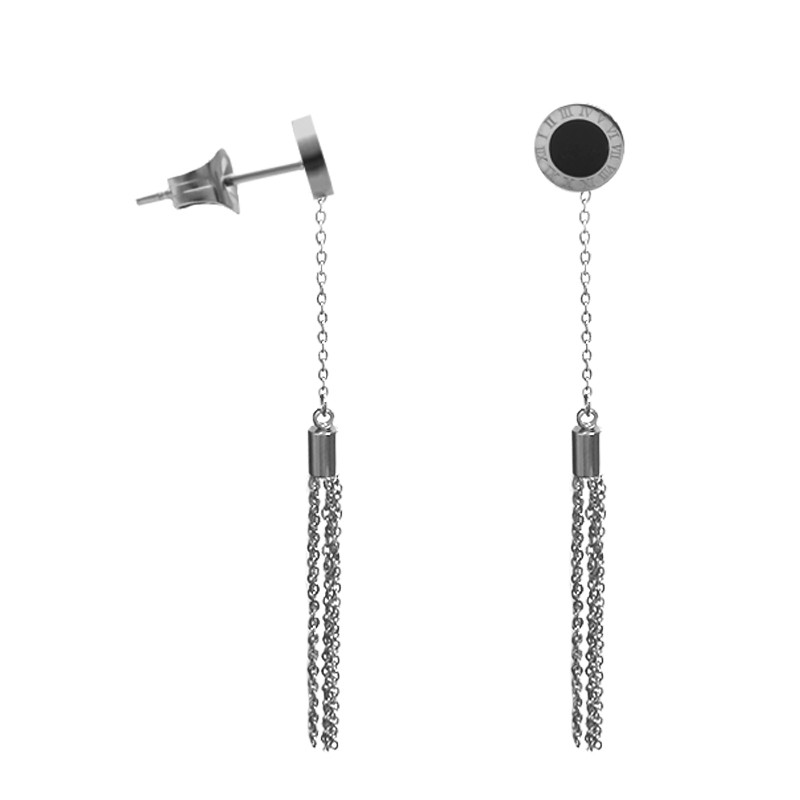 

Steel Story Серьги из медицинской стали 316L с позолотой, CZ-1149
