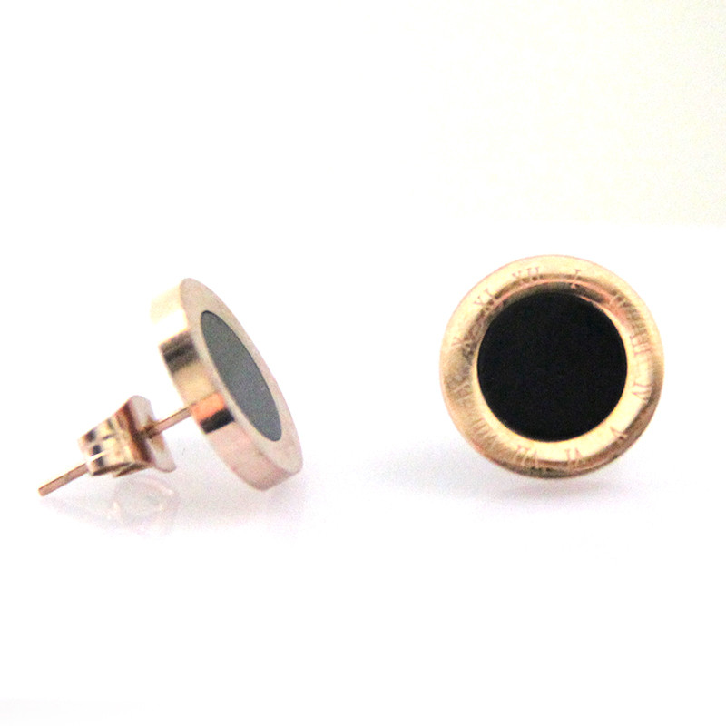 

Steel Story Серьги из медицинской стали 316L с позолотой, CZ-1243