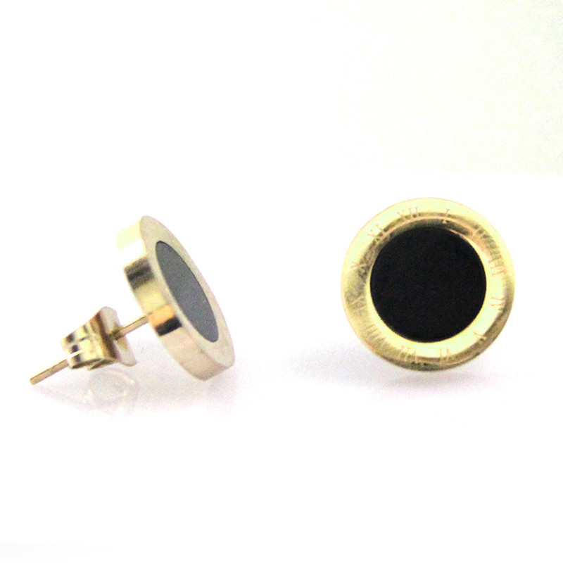 

Steel Story Серьги из медицинской стали 316L с позолотой, CZ-1242
