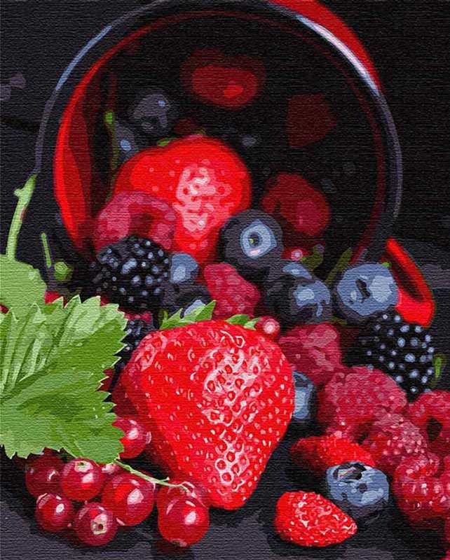 

Картина для рисования по номерам Идейка Ягодный микс 30х40 см (КНО5577)