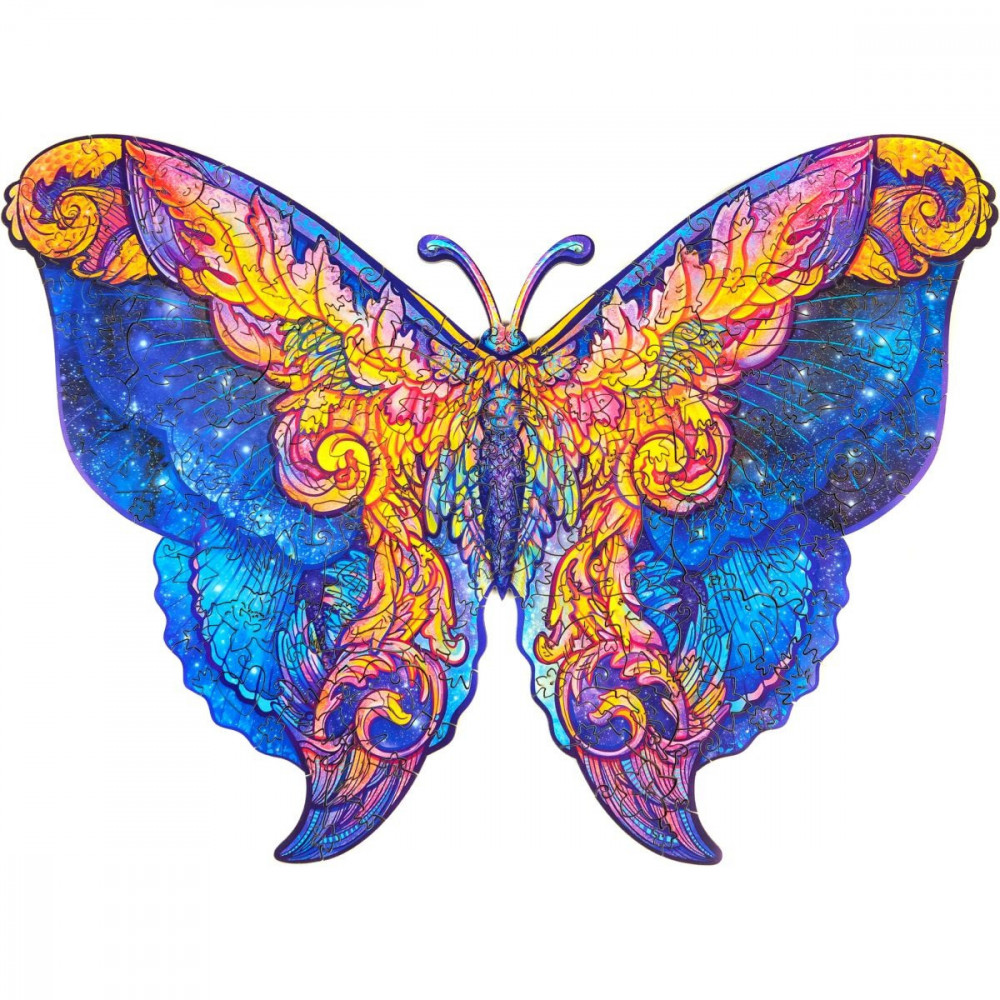 

Пазлы с дерева Бабочка Wooden jigsaw puzzle of Galactic Butterfly А4 (VS7004352)