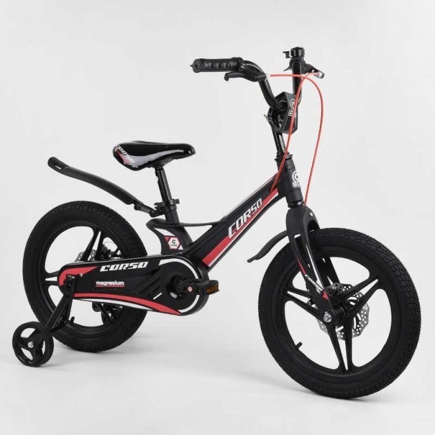 

Велосипед 16 магневый Corso Чорно-Красный MG-16022