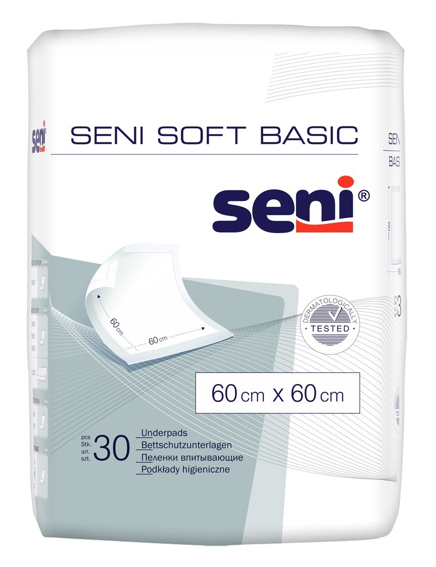 

Пелюшки гігієнічні SENI SOFT Basic 60х60 см (30 шт)