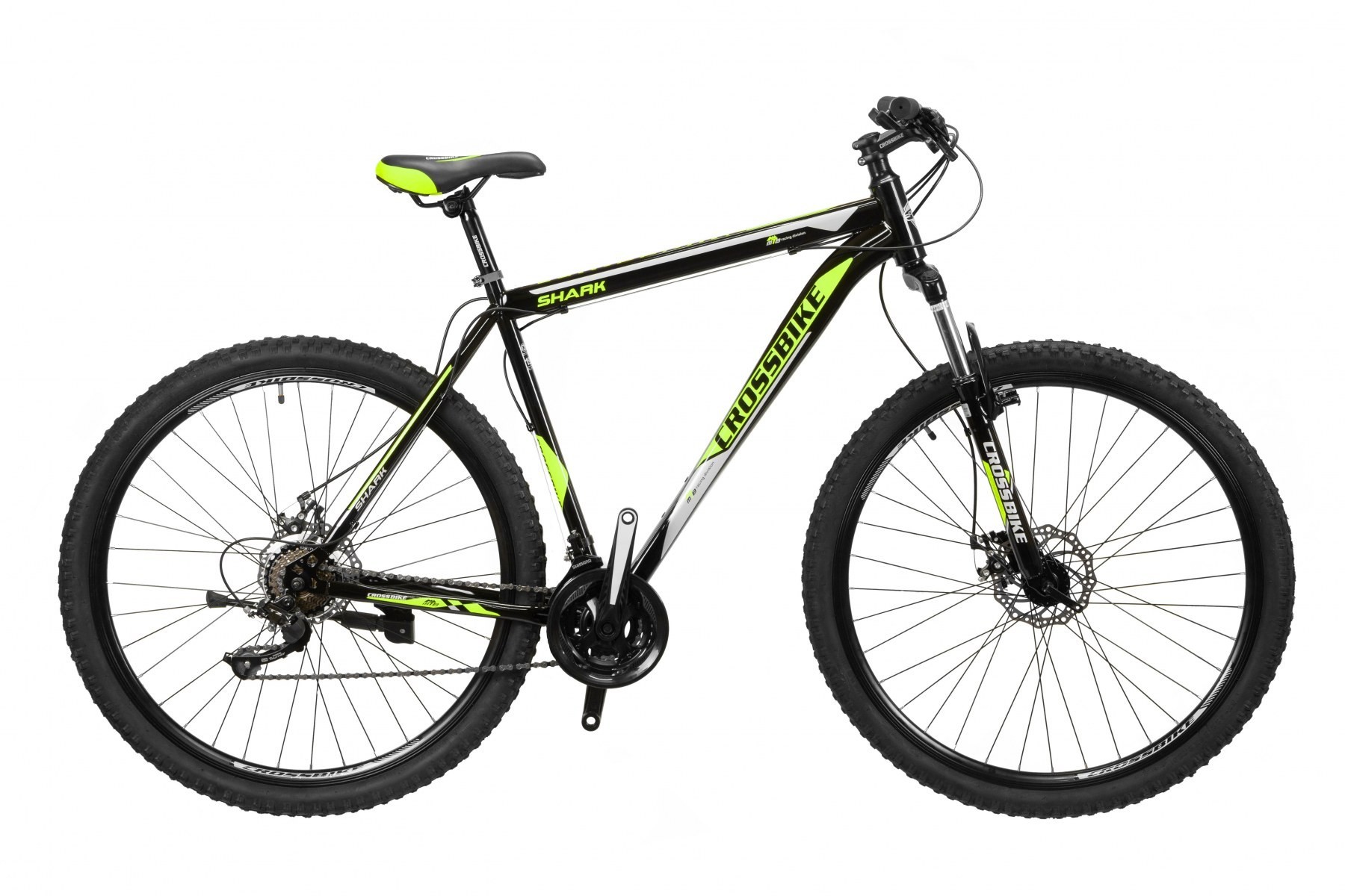 

Велосипед 27,5" CrossBike Shark 17" Чёрный-Жёлтый