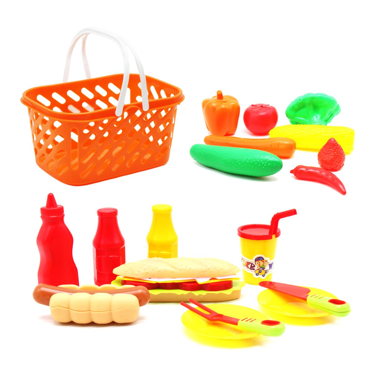 

Игровой набор продуктов Фаст-фуд оранжевый Kinderway (KW-100-404) (164381)