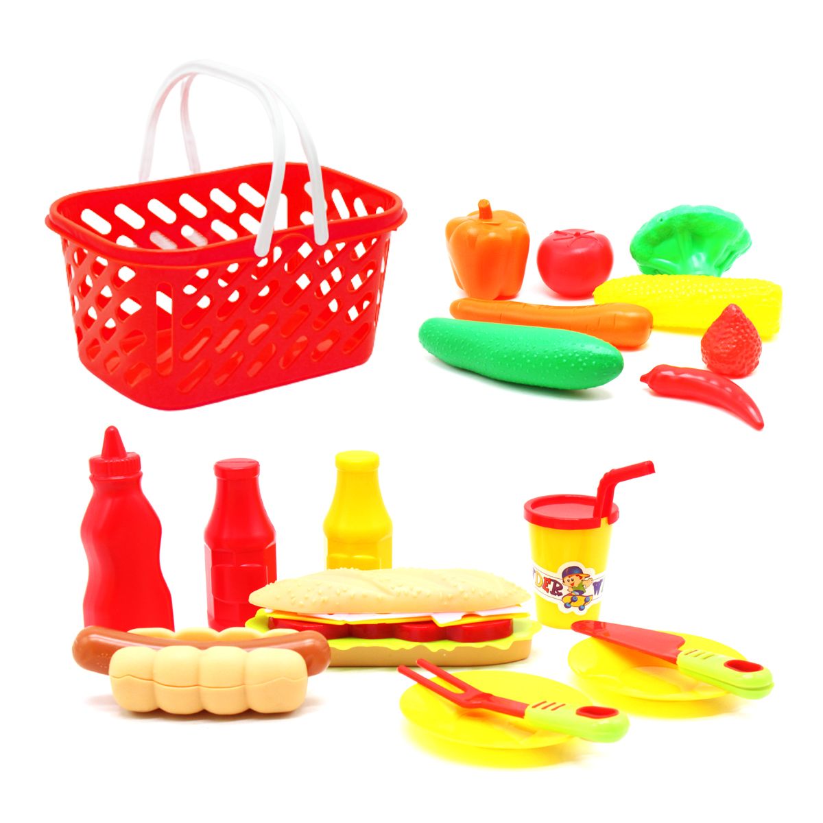 

Игровой набор продуктов Фаст-фуд красный Kinderway (KW-100-404) (164380)