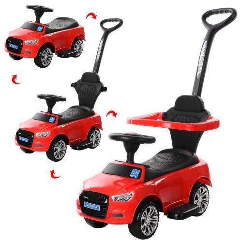 

Каталка-толокар Audi 2в1 Bambi с бампером и родительской ручкой, красного цвета