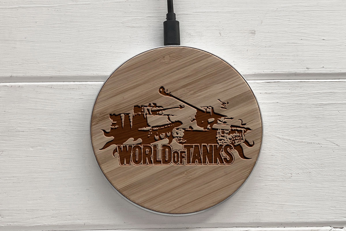 

Быстрая беспроводная деревянная зарядка SkinWood White Fast Charge Tanks