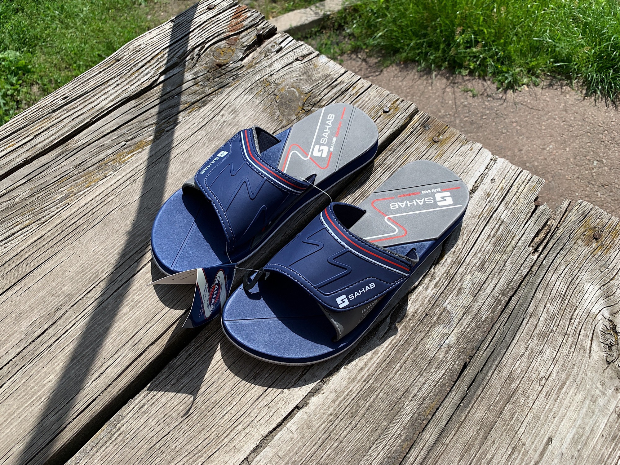 

Шлепанцы на липучке SAHAB SH 21-058M 43 Navy-Grey синие